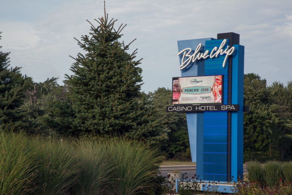 Blue Chip Casino sign, Michigan City